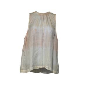 Bella Dahl Blouse Small Tie-Dye Sleeveless High Neck Soft Boho Minimalist Top